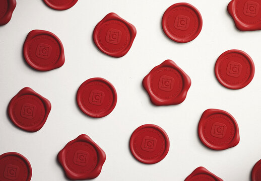 Wax Seals Diagonal Mockup