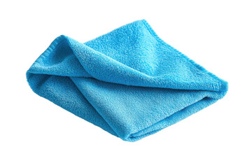 Blue Microfiber Cleaning Cloth on white background