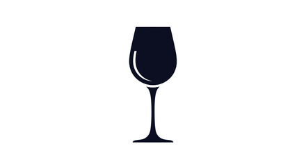 Elegant Wine Glass Silhouette.