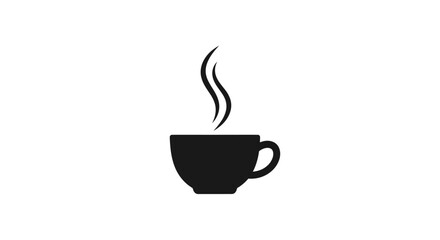 Hot steaming cup of coffee or tea, a comforting beverage, perfect for a relaxing moment, a simple and elegant design, a warm and inviting image.