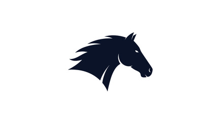 Elegant silhouette of a horse head, showcasing strength and grace in dark tones.