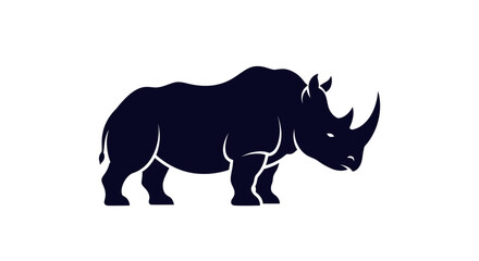 Powerful Rhinoceros Silhouette Strong Animal.