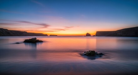 Fototapeta premium Sunrise on calm beach