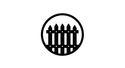 Simple Wooden Fence in a Circle.