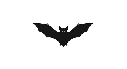 Black bat silhouette flying wings night dark.