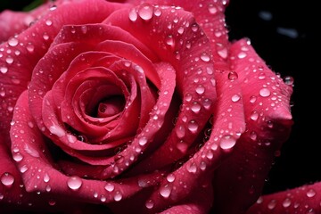 Macro shot of a dew-kissed rose petal, highlighting delicate natural beauty, floral elegance, and intricate detail in stunning 8k ultra high resolution photography