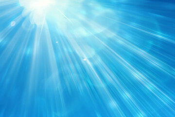 透明感のある青い光の集中線背景