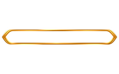 Islamic horizontal golden outline frame – Handcrafted frame accent designed to enhance invitations, posters, and premium layouts.