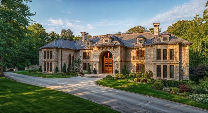 A cinematic representation of a mansion