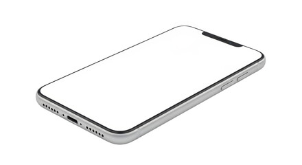 Isolated blank screen smart phone device mockup for digital advertising mobile app