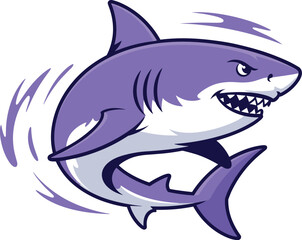 Shark Color Icon Vector – Ocean Wildlife, Marine Animal & Sea Life Illustration