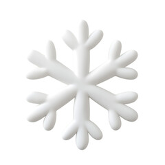 Elegant White Snowflake Design with Intricate Patterns and Shapes