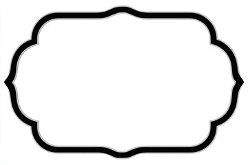 Ornate Black And White Decorative Frame image (142