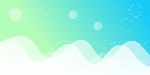Modern banner background. full color, bright blue green gradation, wave eps 10