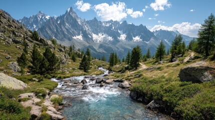 Mountain stream landscape