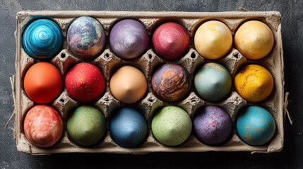 World Egg Day Celebration with Colorful Painted Eggs