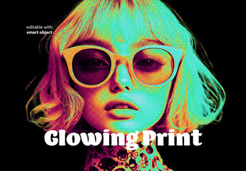Glowing Print Photo Effect
