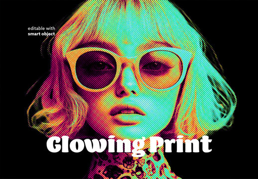 Glowing Print Photo Effect