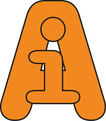 A single abstract graphic element rendered in vibrant CMYK colors, isolated on a transparent background for versatile design use.