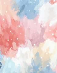 Patrón vectorial sin costuras de acuarela suave en tonos pastel