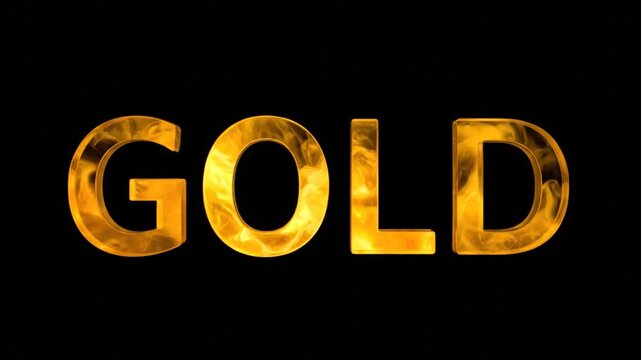 Glass GOLD glowing with golden ink symbolizing prosperity, luxury, and success