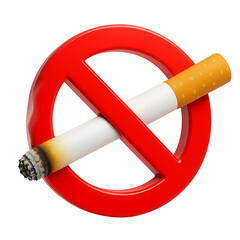   3D No Smoking Symbol Red Ban Cigarette Transparent PNG  
