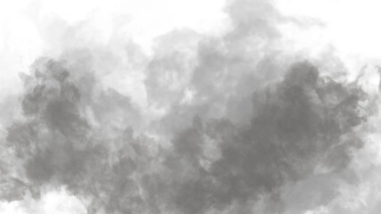 Dark Cloud Smoke Floating on a Transparent Background, Ideal for Overlays and Moody Designs
