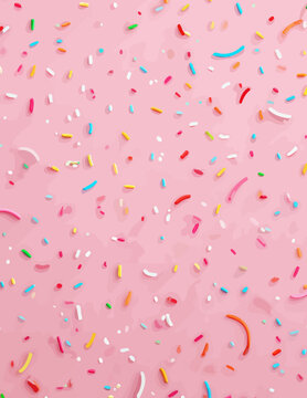 Fondo rosa festivo con chispas de colores vibrantes
