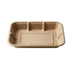 Presents a Biodegradable Food Container, Emphasizing Eco-Friendly Packaging and Sustainable Materials