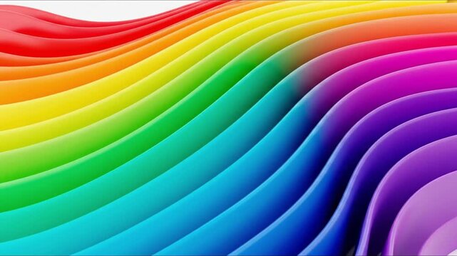 Wavy colorful abstract pattern with a full spectrum of colors arranged diagonally creating a dynamic visual flow