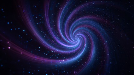 Obraz premium Colorful cosmic swirl with starry background