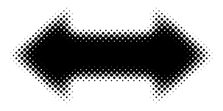 Black halftone arrow pointing both left and right