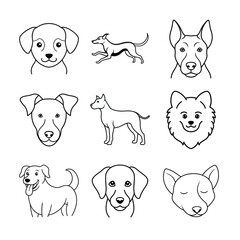 set of dogs face