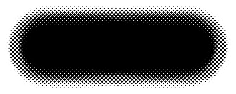 Black horizontal rounded rectangle with a halftone border