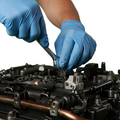 male car mechanic isolated on transparent background