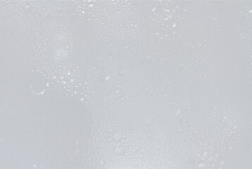 Realistic Water droplets on transparent background surface. fresh effect.