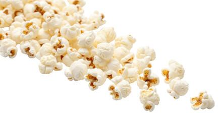 Isolated Buttered Popcorn Pile for Movies, Snacks, Party Treat, Salty Treat, Theatre Food