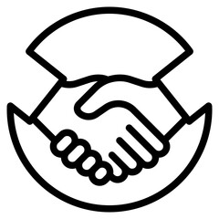 Cooperation icon in vector illustration