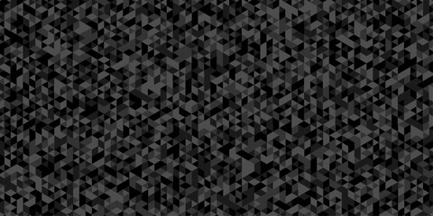 Fototapeta premium Abstract low polygon cubic black gray black vector poly triangle texture geometric pattern composed of triangular. geometric wall tile and metal cube background triangle wallpaper design. 