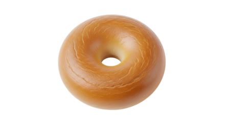 Isolated bagel plain close-up in high definition a delicious breakfast or brunch item simple food