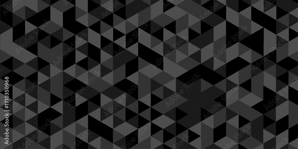 Wall mural abstract low polygon cubic black gray black vector poly triangle texture geometric pattern composed 