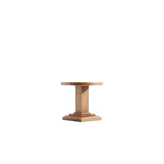 Elegant Wooden Pedestal Table - Modern Minimalist Design