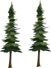 green tree vector illustrator