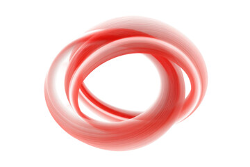 Fototapeta premium Abstract red and white swirling curve design in motion, cut out