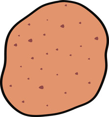 vector illustration of a potato