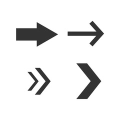 Bold and bold vector arrow icon set suitable for technology themed designs