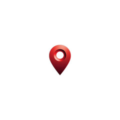 3D Red Location Pin Icon Navigation, GPS, Map Marker