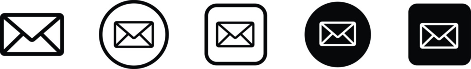 Mail Email Message Icons Set | Envelope Communication Icon Pack for Apps and Websites