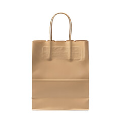 Presents a Brown Paper Bag with Handles on Transparent Background for Shopping Themes