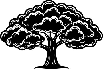 vector tree silhouette